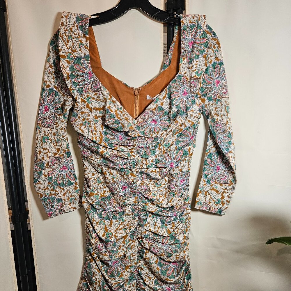 Floral Print Ruched Dress